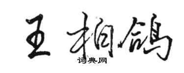 駱恆光王柏鴿行書個性簽名怎么寫