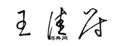 駱恆光王佳尉草書個性簽名怎么寫