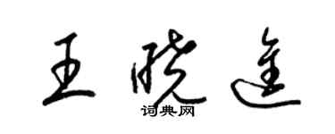 梁錦英王曉進草書個性簽名怎么寫