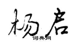曾慶福楊啟行書個性簽名怎么寫
