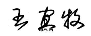 朱錫榮王宜牧草書個性簽名怎么寫