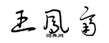 曾慶福王鳳齊草書個性簽名怎么寫