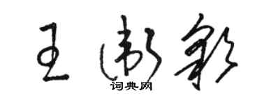駱恆光王衛彩草書個性簽名怎么寫