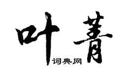 胡問遂葉菁行書個性簽名怎么寫