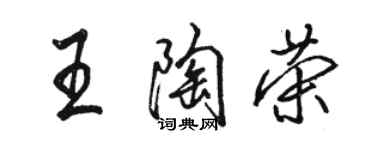 駱恆光王陶榮行書個性簽名怎么寫