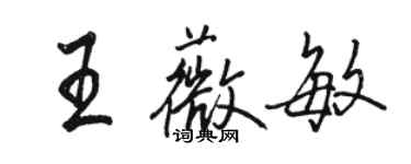 駱恆光王薇敏行書個性簽名怎么寫