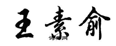 胡問遂王素俞行書個性簽名怎么寫