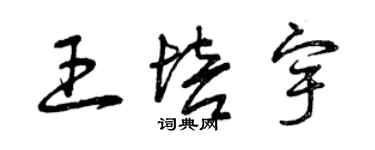 曾慶福王培宇草書個性簽名怎么寫