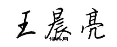王正良王晨亮行書個性簽名怎么寫