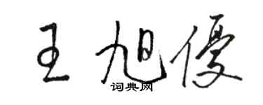 駱恆光王旭優草書個性簽名怎么寫