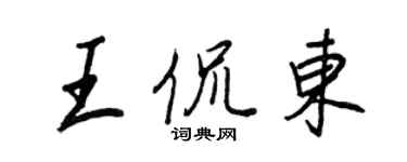 王正良王侃東行書個性簽名怎么寫