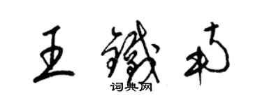 梁錦英王鐵南草書個性簽名怎么寫