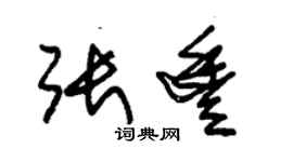 朱錫榮張豐草書個性簽名怎么寫