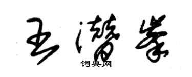 朱錫榮王潛峰草書個性簽名怎么寫