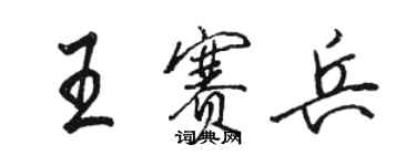 駱恆光王賽兵行書個性簽名怎么寫