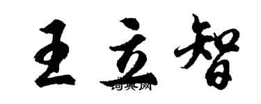 胡問遂王立智行書個性簽名怎么寫