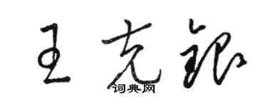 駱恆光王克銀草書個性簽名怎么寫