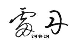 駱恆光雷丹草書個性簽名怎么寫