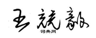 朱錫榮王競毅草書個性簽名怎么寫