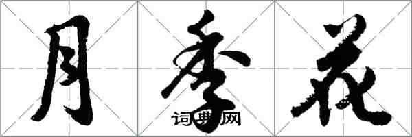 胡問遂月季花行書怎么寫