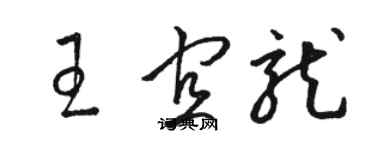 駱恆光王宜龍草書個性簽名怎么寫