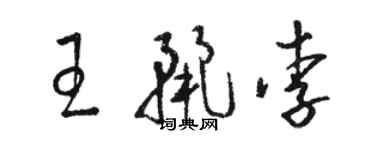 駱恆光王麗李草書個性簽名怎么寫