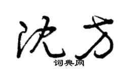 曾慶福沈方草書個性簽名怎么寫