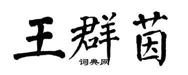 翁闓運王群茵楷書個性簽名怎么寫