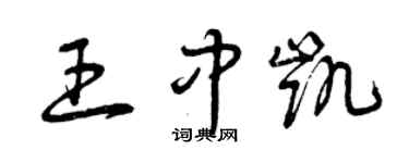 曾慶福王中凱草書個性簽名怎么寫