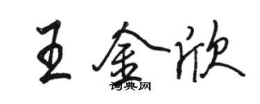 駱恆光王金欣行書個性簽名怎么寫