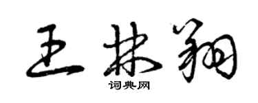 曾慶福王林翔草書個性簽名怎么寫