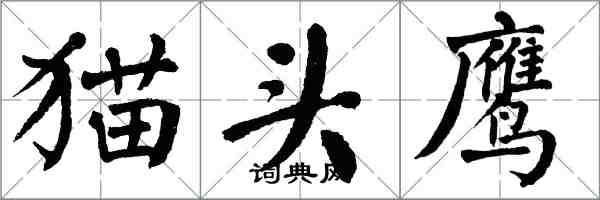 翁闓運貓頭鷹楷書怎么寫