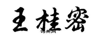 胡問遂王桂密行書個性簽名怎么寫