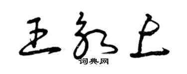 曾慶福王永上草書個性簽名怎么寫