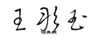 駱恆光王彤玉草書個性簽名怎么寫