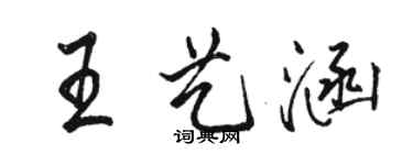 駱恆光王藝涵行書個性簽名怎么寫