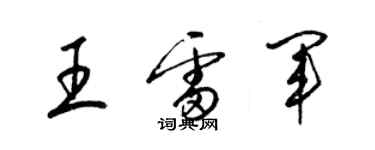 梁錦英王雷軍草書個性簽名怎么寫