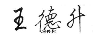 駱恆光王德升行書個性簽名怎么寫