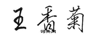 駱恆光王香菊行書個性簽名怎么寫