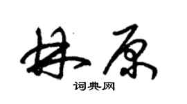 朱錫榮林原草書個性簽名怎么寫