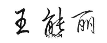 駱恆光王能麗行書個性簽名怎么寫