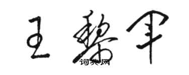駱恆光王黎軍草書個性簽名怎么寫
