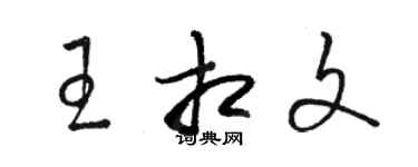 駱恆光王相文草書個性簽名怎么寫