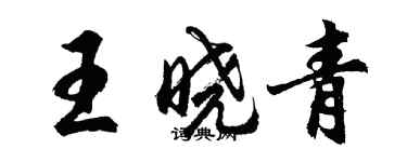 胡問遂王曉青行書個性簽名怎么寫