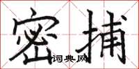 駱恆光密捕楷書怎么寫
