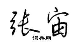 曾慶福張宙行書個性簽名怎么寫