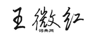 駱恆光王微紅行書個性簽名怎么寫
