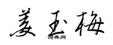王正良姜玉梅行書個性簽名怎么寫