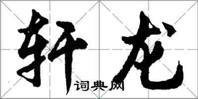 胡問遂軒龍行書怎么寫