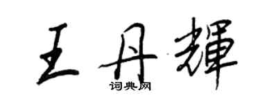 王正良王丹輝行書個性簽名怎么寫